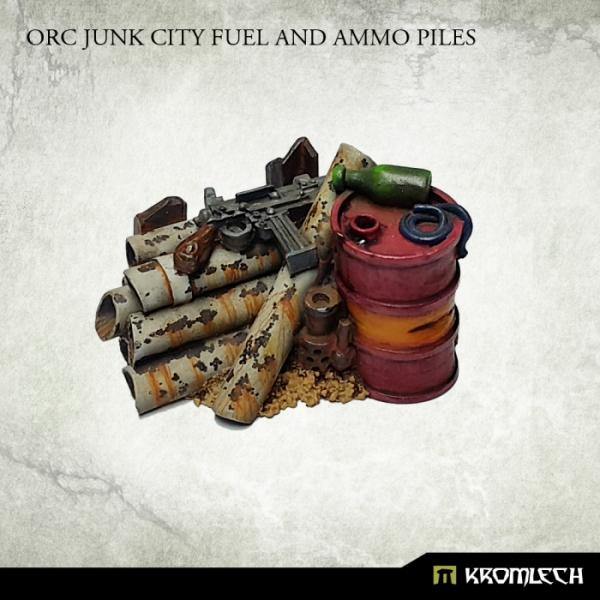 Kromlech Orc Junk City Fuel And Ammo Piles KRBK013 - Hobby Heaven