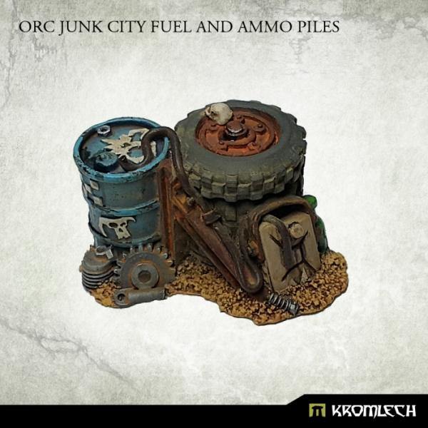 Kromlech Orc Junk City Fuel And Ammo Piles KRBK013 - Hobby Heaven