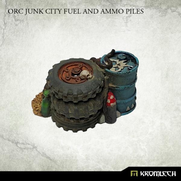 Kromlech Orc Junk City Fuel And Ammo Piles KRBK013 - Hobby Heaven
