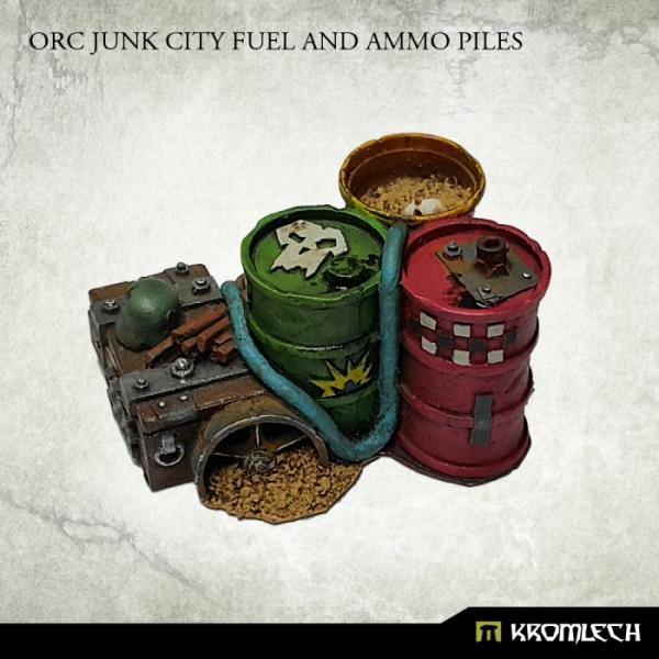 Kromlech Orc Junk City Fuel And Ammo Piles KRBK013 - Hobby Heaven