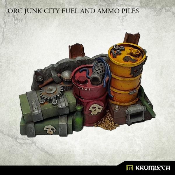 Kromlech Orc Junk City Fuel And Ammo Piles KRBK013 - Hobby Heaven