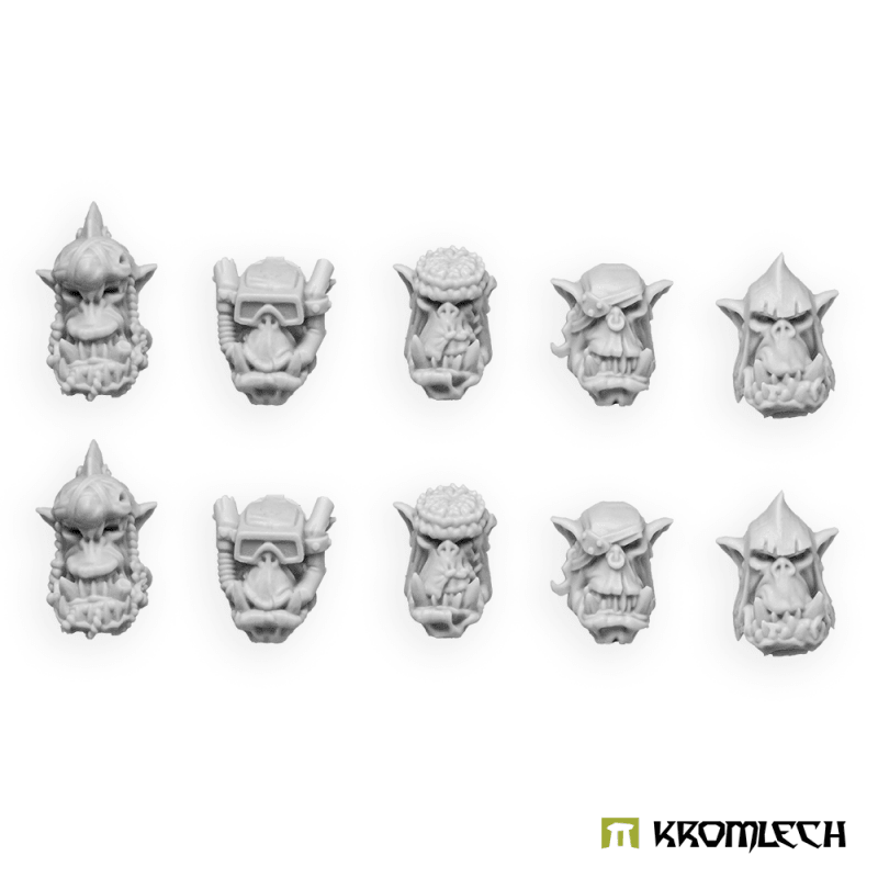 Kromlech Orc Storm Riderz Heads (10) KRCB325 - Hobby Heaven