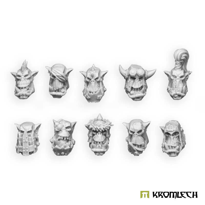 Kromlech Orc Wild Tribez Heads (10) KRCB316 - Hobby Heaven