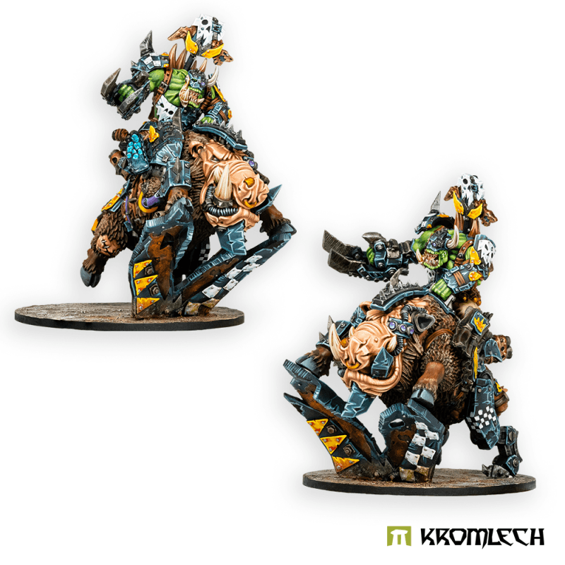 Kromlech Orc Wild Tribez Warchief on Cyboar (1) KRM205 - Hobby Heaven