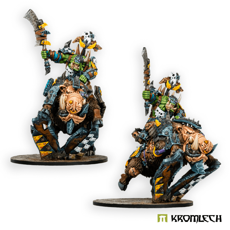 Kromlech Orc Wild Tribez Warchief on Cyboar (1) KRM205 - Hobby Heaven