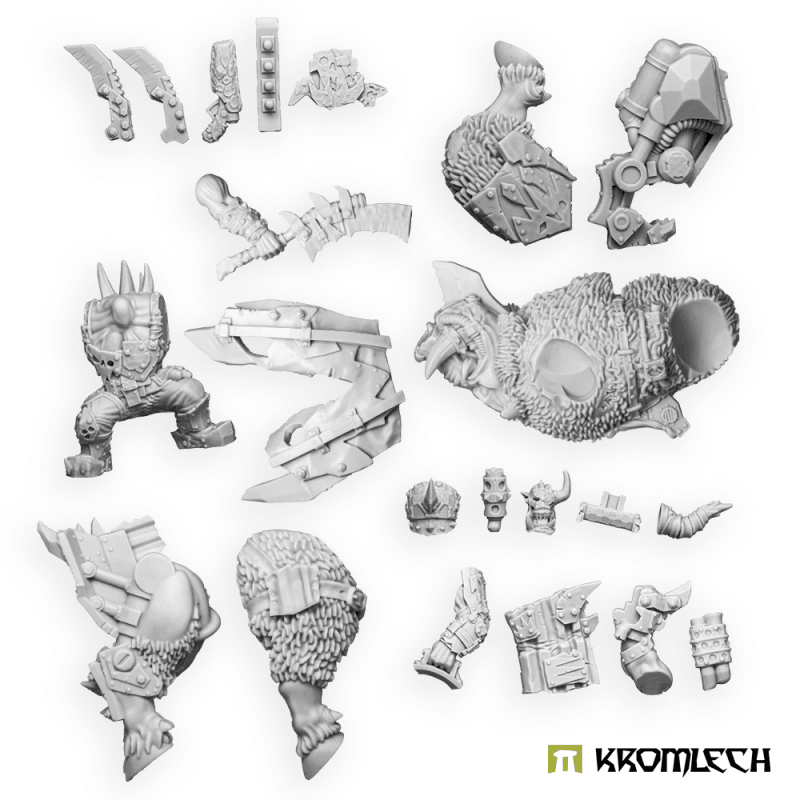Kromlech Orc Wild Tribez Warchief on Cyboar (1) KRM205 - Hobby Heaven