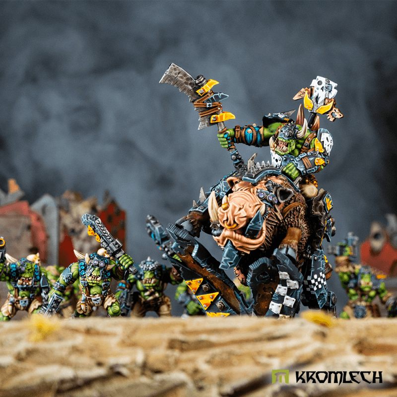 Kromlech Orc Wild Tribez Warchief on Cyboar (1) KRM205 - Hobby Heaven