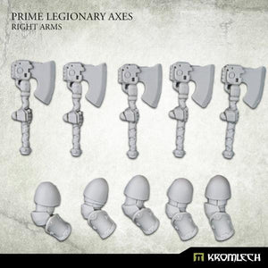 Kromlech Prime Legionaries CCW Arms: Axes [right] (5) KRCB270 - Hobby Heaven