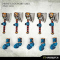Kromlech Prime Legionaries CCW Arms: Axes [right] (5) KRCB270 - Hobby Heaven