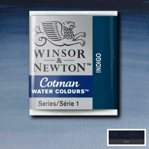 Winsor & Newton Half Pan Indigo Cotman Watercolour - Hobby Heaven