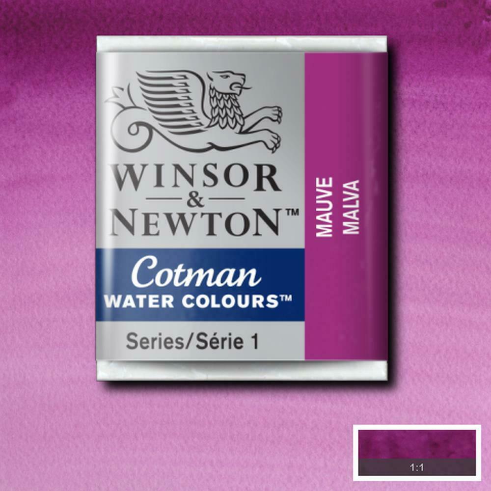 Winsor & Newton Half Pan Mauve Cotman Watercolour - Hobby Heaven