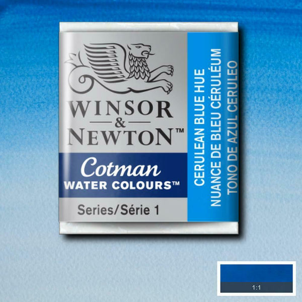 Winsor & Newton Half Pan Cerulean Blue Hue Cotman Watercolour - Hobby Heaven