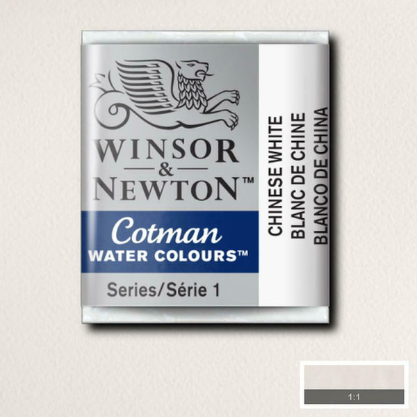 Winsor & Newton Half Pan Chinesse White Cotman Watercolour - Hobby Heaven