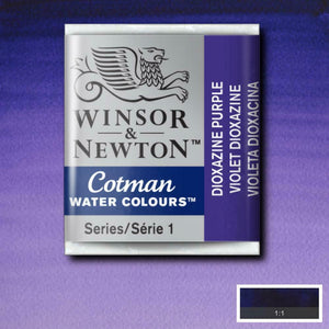Winsor & Newton Half Pan Dioxazine Violet Cotman Watercolour - Hobby Heaven