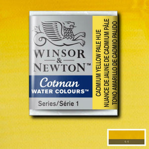 Winsor & Newton Half Pan Cadmium Yellow Pale Hue Cotman Watercolour - Hobby Heaven