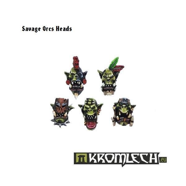 Kromlech Savage Orcs Heads (10) KRCB039 - Hobby Heaven