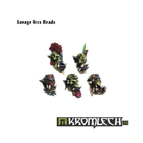 Kromlech Savage Orcs Heads (10) KRCB039 - Hobby Heaven