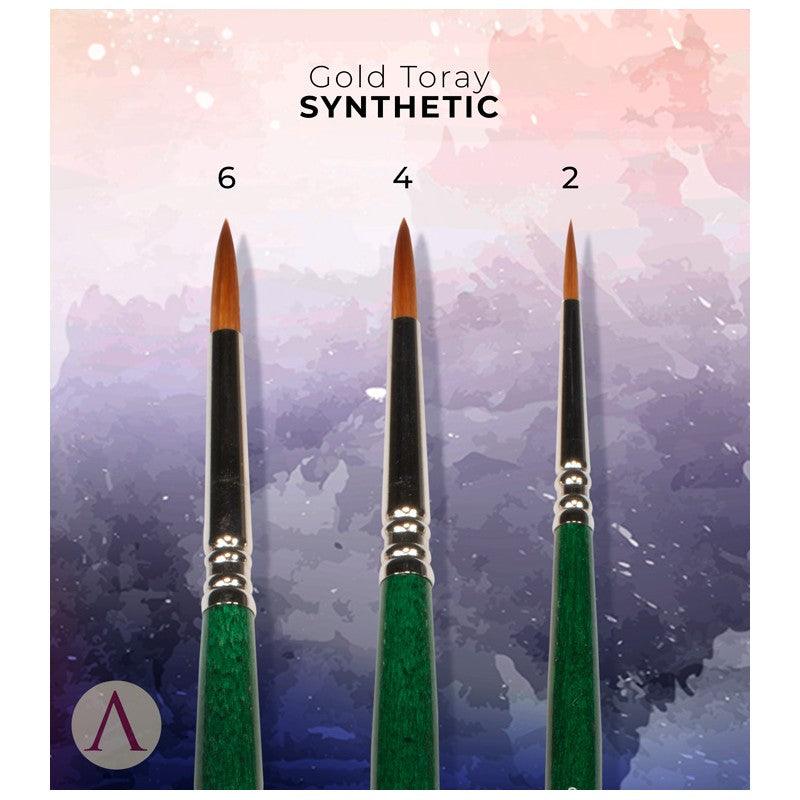 Scale75 Sceneries and Terrains I Gold Toray Synthetic Brush Set 4 pcs SBR-004 - Hobby Heaven