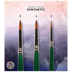 Scale75 Sceneries and Terrains I Gold Toray Synthetic Brush Set 4 pcs SBR-004 - Hobby Heaven
