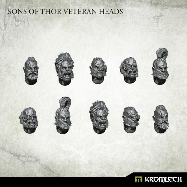 Kromlech Sons of Thor Veteran Heads (5) KRCB279 - Hobby Heaven