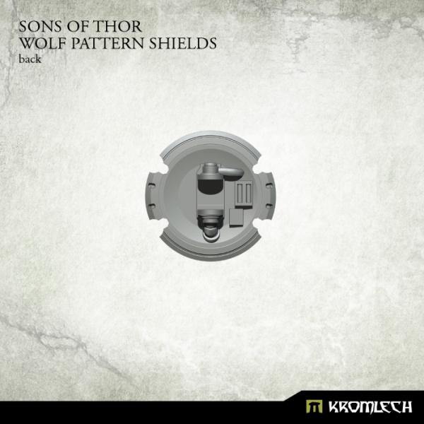 Kromlech Sons of Thor: Wolf Pattern Shields (5) KRCB209 - Hobby Heaven