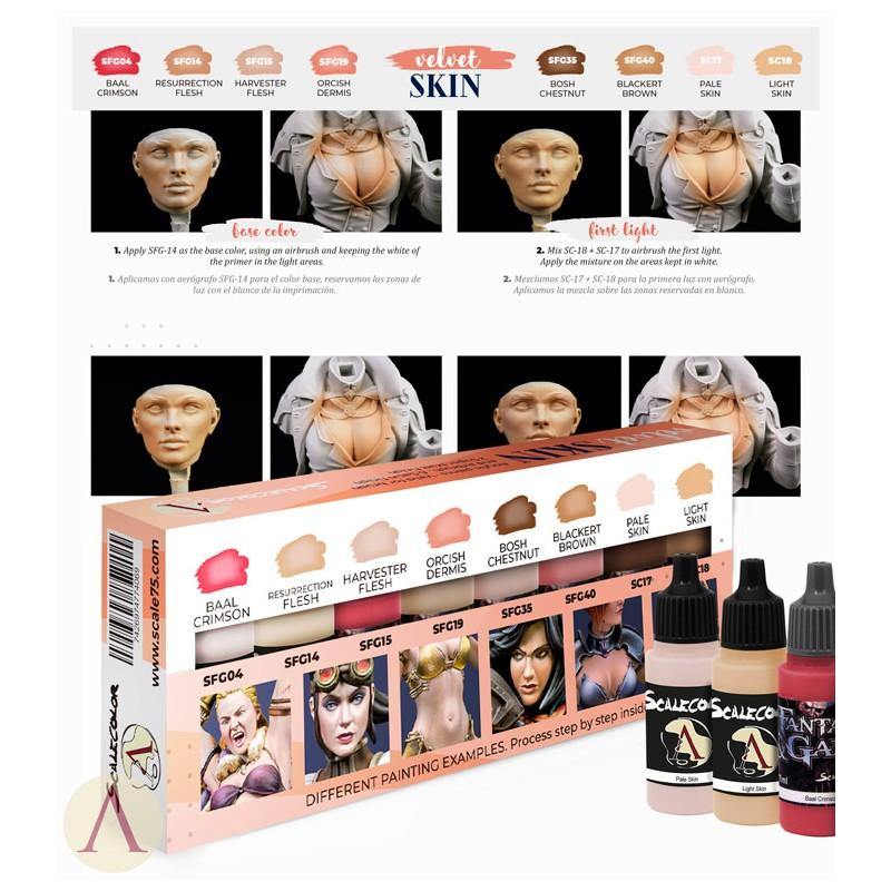 Scale75 Velvet Skin Paint Set (8 Paints) - Hobby Heaven